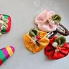 Korean Traditional Hanbok Flower Persimmon Kids Snap Hair Clip Accessories