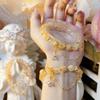 Summer Firefly Brazilian Yellow Tower Crystal Color-Retaining Zircon Butterfly White Crystal Bracelet for Girls with Fairy-like Charm