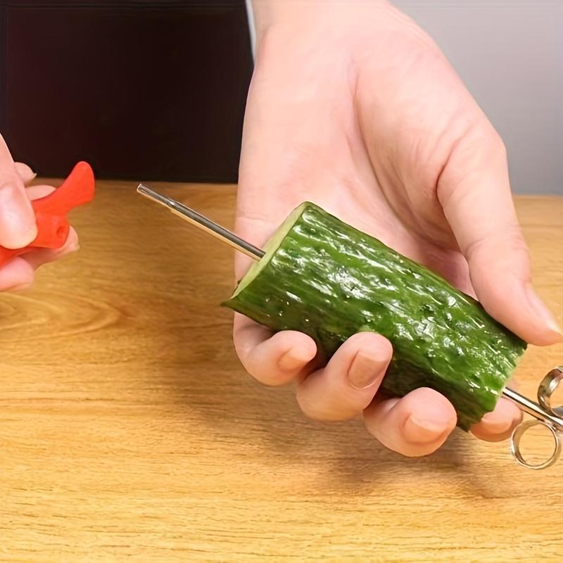 1/2PCS Stainless Steel Spiral Vegetable Cutter for Cucumbers Carrots Twists - Kitchen Food Spiralizer Tool