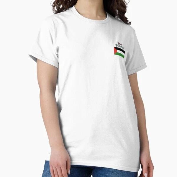 Free Palestine Free Gaza Arabic Flag Classic T Made In Usaaus Tshirt S2xl S