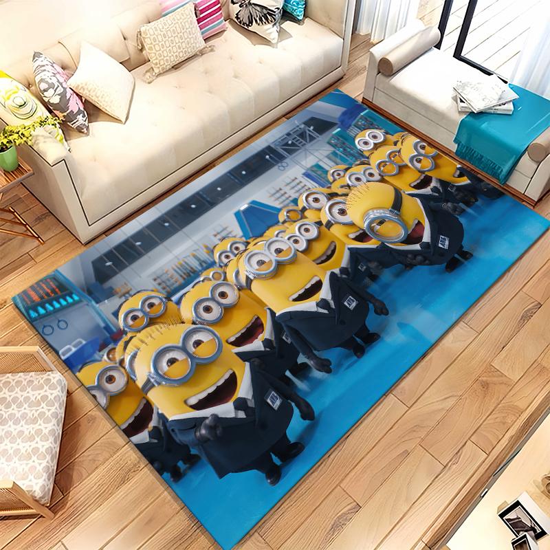 

Cute Minions cartoon Living Room Non-Slip Area Rug Soft Carpet for Bedroom Kids Playroom Sofa,Home Decor Doormat Gift 40x60cm