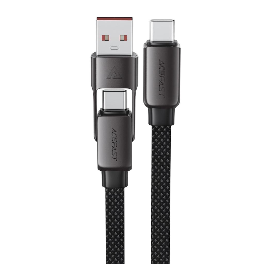 Kabel Acefast C13-05 Usb-C - Usb-A / Usb-C 480Mb/S 3A 0.2M - Czarny