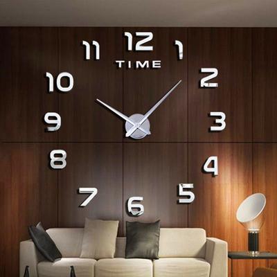 Ceas de perete mare cu design modern, 3D, DIY, cu cuarț, ceasuri, autocolante oglindă acrilice, decor pentru living, casă, Horloge