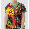 Summer Round Neck HOT Game Plants Vs. Zombies Pattern 3D Printed Top Fashionable Casual Short Sleeved Children's Boy T-shirts