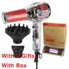 Transparent Hair Dryer  And Cold Strong Wind Powerful Blower Professional Constant Temperature With 2 Nozzle 3 Gear
