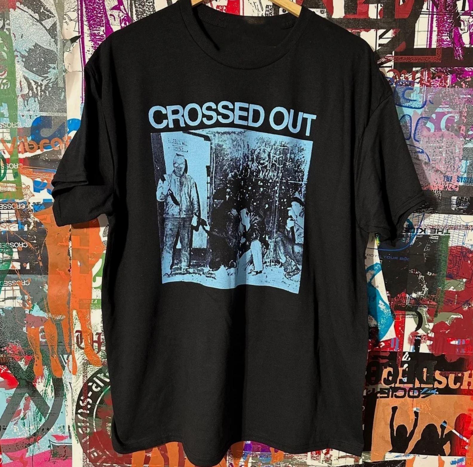 NEW Crossed Out Black Cotton All size S-5XL Unisex Shirt HOT XXXXL
