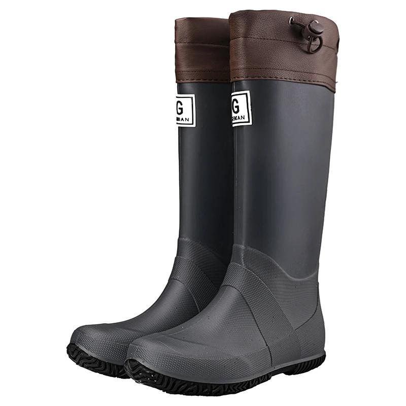 Mode Modische Herren- und Damen-Kurzarm-Regenschuhe Rutschfeste Regenstiefel Fleecegefüttert für Erwachsene Outdoor-Arbeitsschuhe
