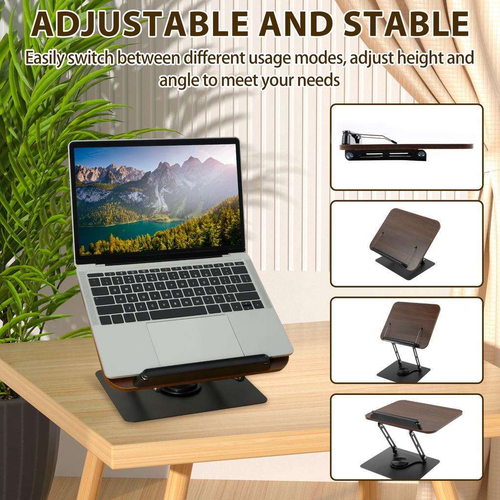 NEW Foldable Reading Stand Books Stand with 360° Rotating Base Cookbook Holder Organizer Bookend For Music Score Tablets Laptops