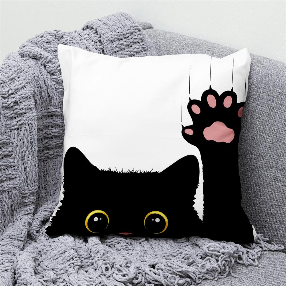 Juste De Coussin En Velours Animal Floral, Taie D'oreiller Décorative, Oreiller Pour La Maison, Canapé, Chambre, Voiture, Loup, Vache