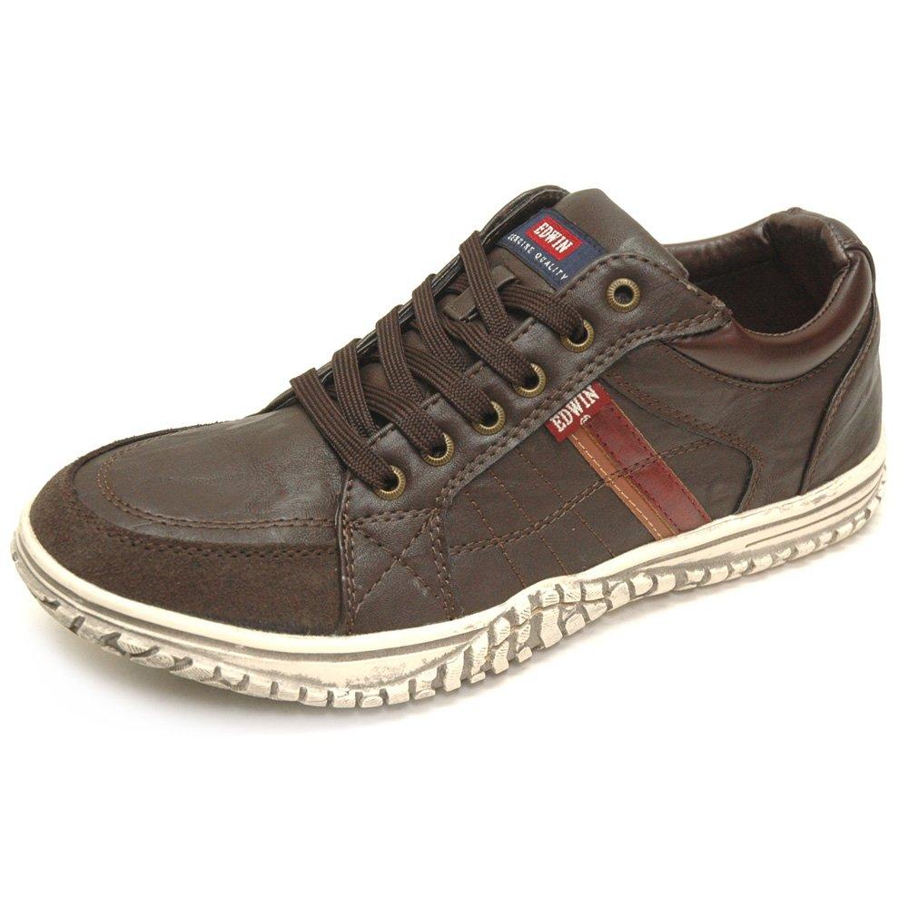 

Кроссовки EDWIN Темно-коричневые Мужские с винтажной отделкой EDM-345 (Размер 26,5см)
