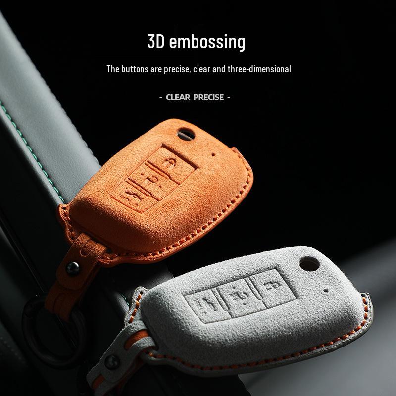 Nissan Kicks Sylphy Bluebird Qashqai Alcantara Suede 3D Key Cover