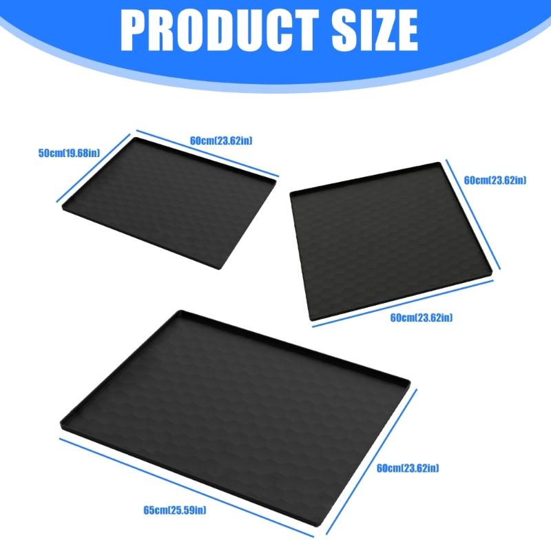 Geschirrspüler Abtropfschale mit erhöhtem Rand Tragbare Silikonmatte Geschirrspüler Ablaufschale Matte für Bodenschutz Leicht zu reinigen