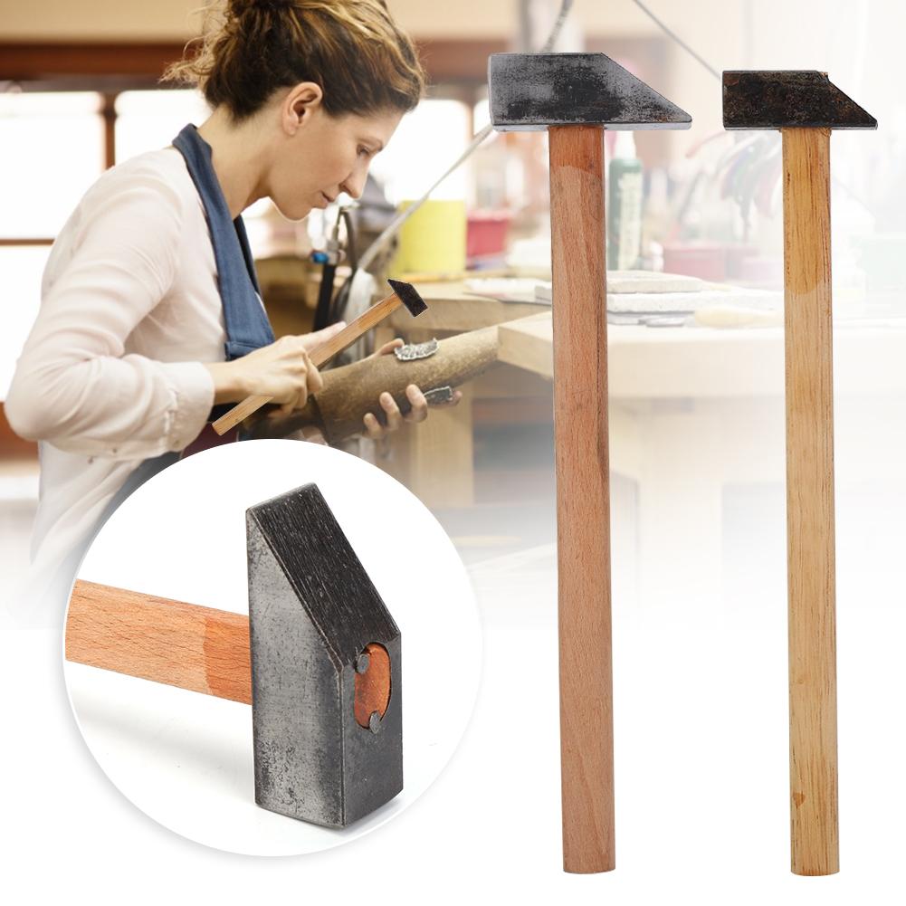 2 Stück Holzgriff Eisenhammer Schmuckherstellung Reparatur Bearbeitungshammer