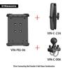 Heavy-Duty Outdoor Tablet Stand with U-bolt Round Tube Mount for 7-14 Inch Tablets
