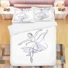 2/3-Pcs Ballet Girl Printed Down Duvet Cover, Various Sizes Of Bedding Decoration, Soft And Machine Washable