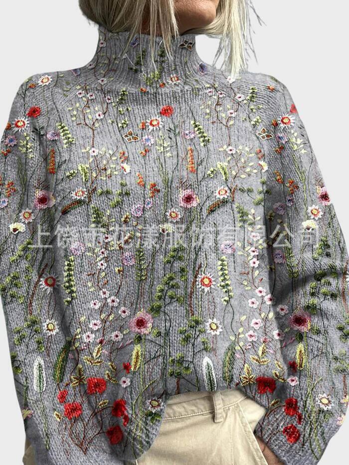 2026 Abstract Print Christmas Cloak Coat