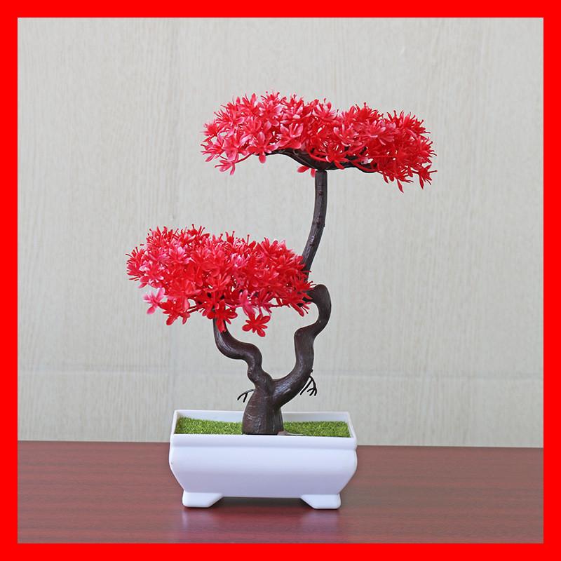 Indoor Decorative Plastic Bonsai Potted Plant For Home Decor