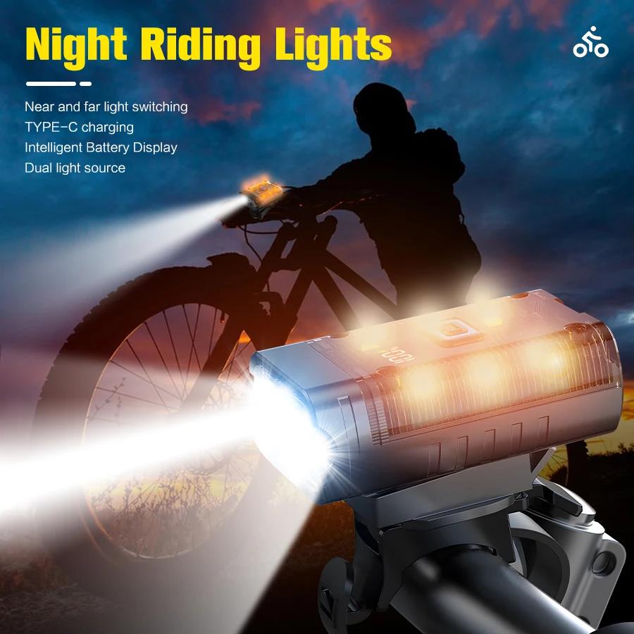 T6 LED Bike Front Light Motorbike Headlight Rechargeable Bright MTB Road Bike Head Lamp Cycling Flashlight For Night Riding