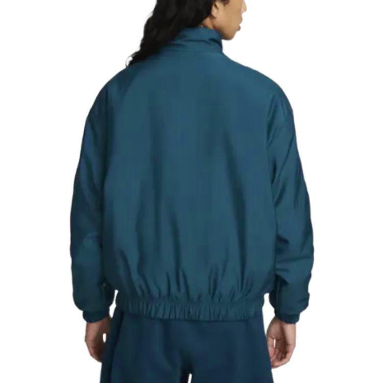 Nike Solo Swoosh Gesticktes Logo Stehkragenjacke Unisex Jacken Blau DN1267-460