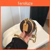 Stilvolle Retro Mini-Rundtasche für Kinder und Erwachsene mit Ketten-Design, leicht