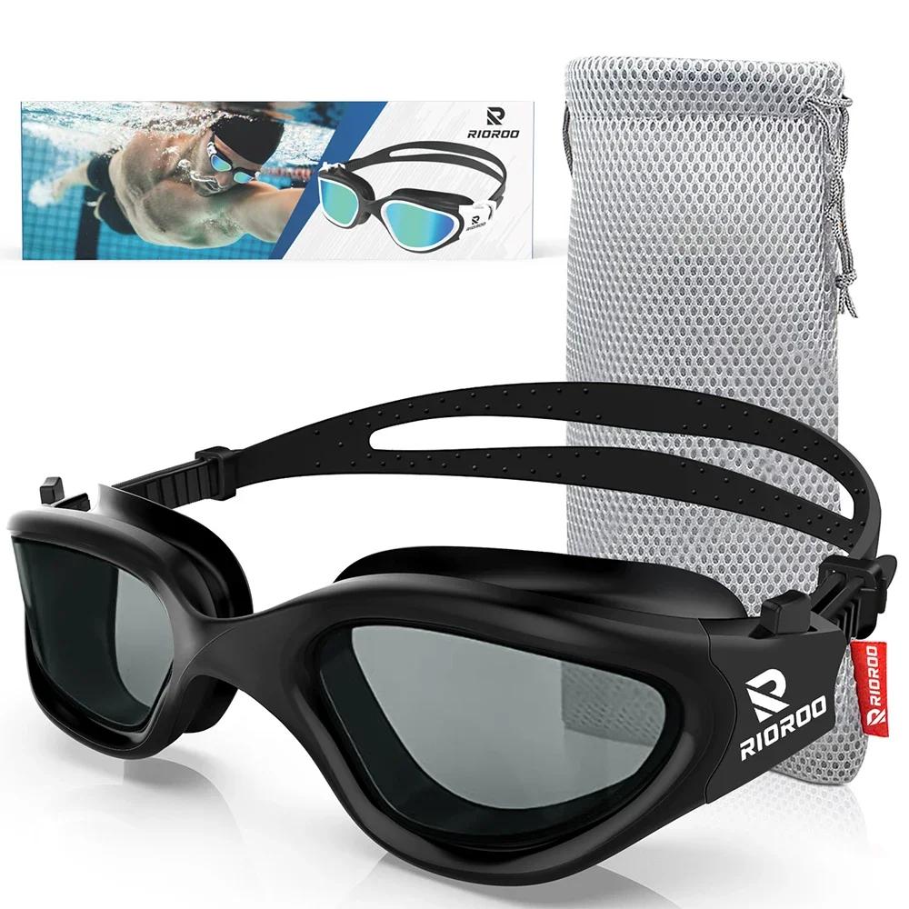 Svømmebriller for voksne Profesjonelle briller Antidugg UV-beskyttelse Menn Kvinner Svømmebriller Vanntett Justerbar Silikon iBassenget