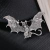 Cat Retro Men's Accessories Funny Bat Shape Flying Cat Brooch