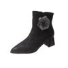 New autumn and winter Martin boots women's pointed women's leather boots high-heeled Martin boots thick-heeled large-size women's shoes