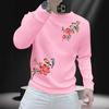 Men's Pink Trend Loose Round Neck Hoodie - Casual Streetwear Autumn Fashion
