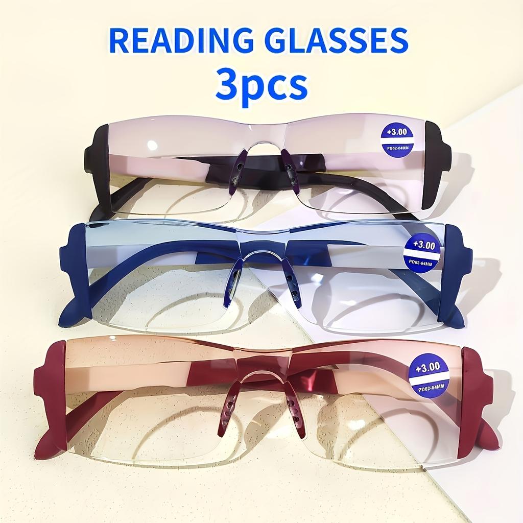 3Pcs Stylish Colorful Reading Glasses For Men And Women Vision Correction With +1.0 To +4.0 Fashionable Lightweight For Reading