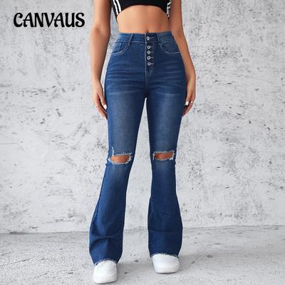Jean skinny taille haute pour femmes printemps et été, pantalon en denim très extensible avec trous
