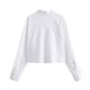 Fashion Style 2024 Autumn New Arrival Women's Stylish Easiest for Match Long Sleeves White Pocket Short Shirt 8857837