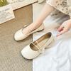 Augustine Flache Schuhe mit flachem Ausschnitt Damen Sommer 2025 Neu Temperament Flacher Boden Feenhafter Stil Doudou-Schuhe Kleine Lederschuhe Tide