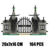 Hell'S Gate Small Particles Building Block Scene Fence Landscape Halloween Haunted House Modular Ornament