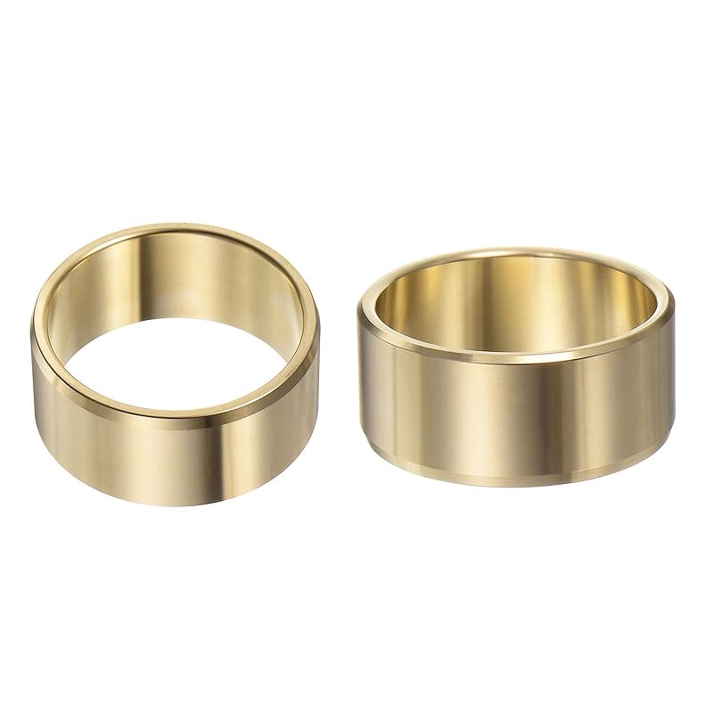 HARFINGTON 2pcs Sleeve Bearings 1/2" Bore 5/8" OD 1" Length Wrapped Oilless Bushings Brass Alloy for Transmission Conveyor Systems