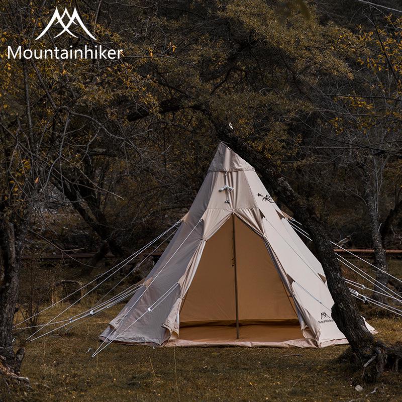 Tenda da campeggio doppia Pyramid Beige antivento per esterni
