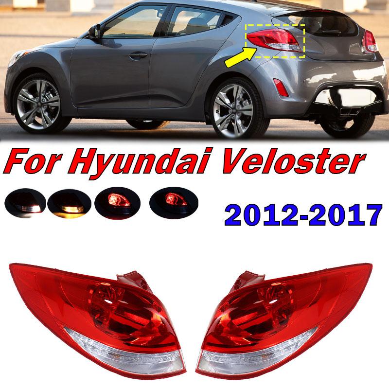 For Hyundai Veloster 2012-2017 Car Rear Halogen Tail Light Warning Brake Lamp Signal Lamp Taillamp Assembly Exterior Accessories