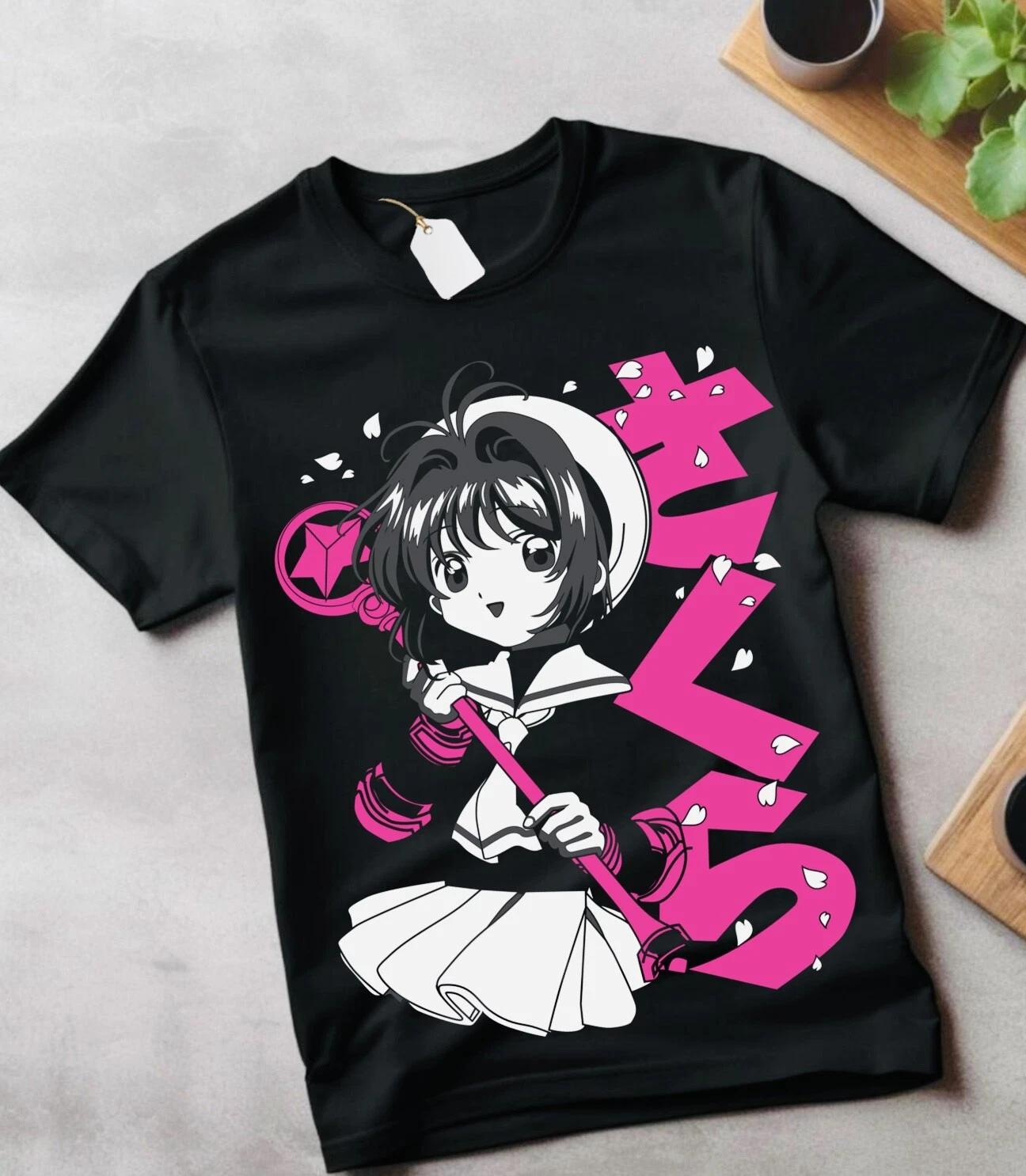 Футболка Sakura Card Captors для девочки Каваи Смешная Милая Керо 90-е Аниме Футболка подарок S