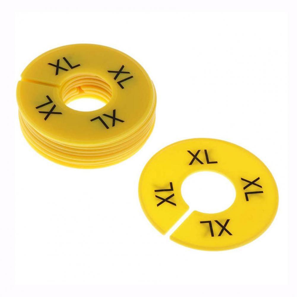 10Pcs Size Separators Practical Round Clothes Sorting Tag Hanger Separators Compact Clothing Size Separators