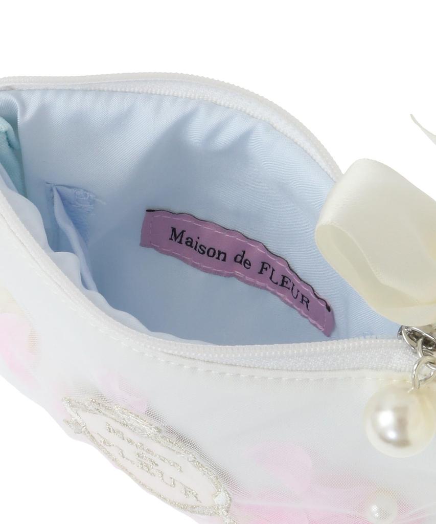 Maison de Fleur Marie Blütenblatt Perlenbeutel, Off-White, Damen