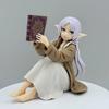 11cm Anime Frieren: Beyond Journey's End Frieren Reading Sitting Pose Action Figures Desktop Ornament Decoration Trendy Toy Gift
