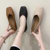 Fashion New Shoes for Women Retro Ladies Flats Slip On Shoes Loafers Square Toe Shallow Mouth Women Casual Footwear Lightweight
