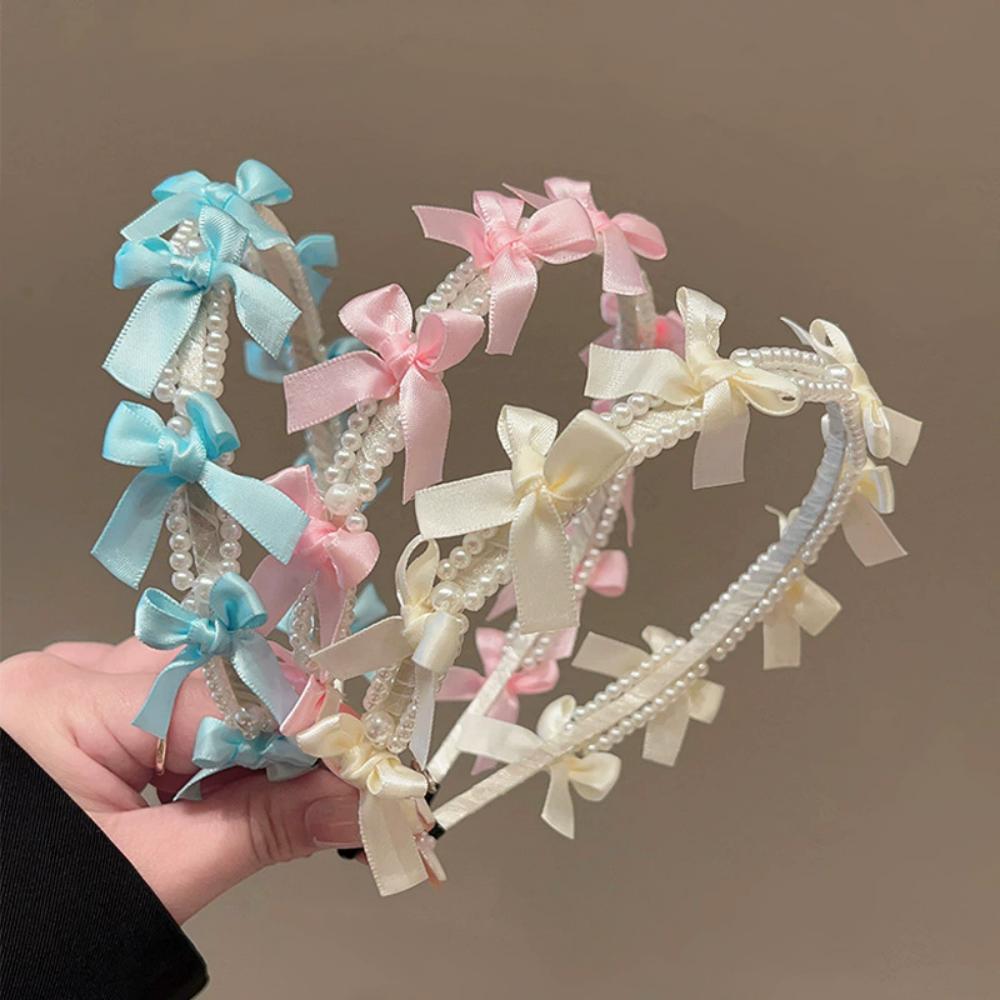 

3-Pack Bow Headbands, Sweet Girly Style, Suitable for Daily Flyaway Control / Ballet Look / Dating and Commuting