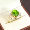 Peridot Oval Cut Gemstone With 925 Sterling Silver Ring For Men's #B465 JL375683900629