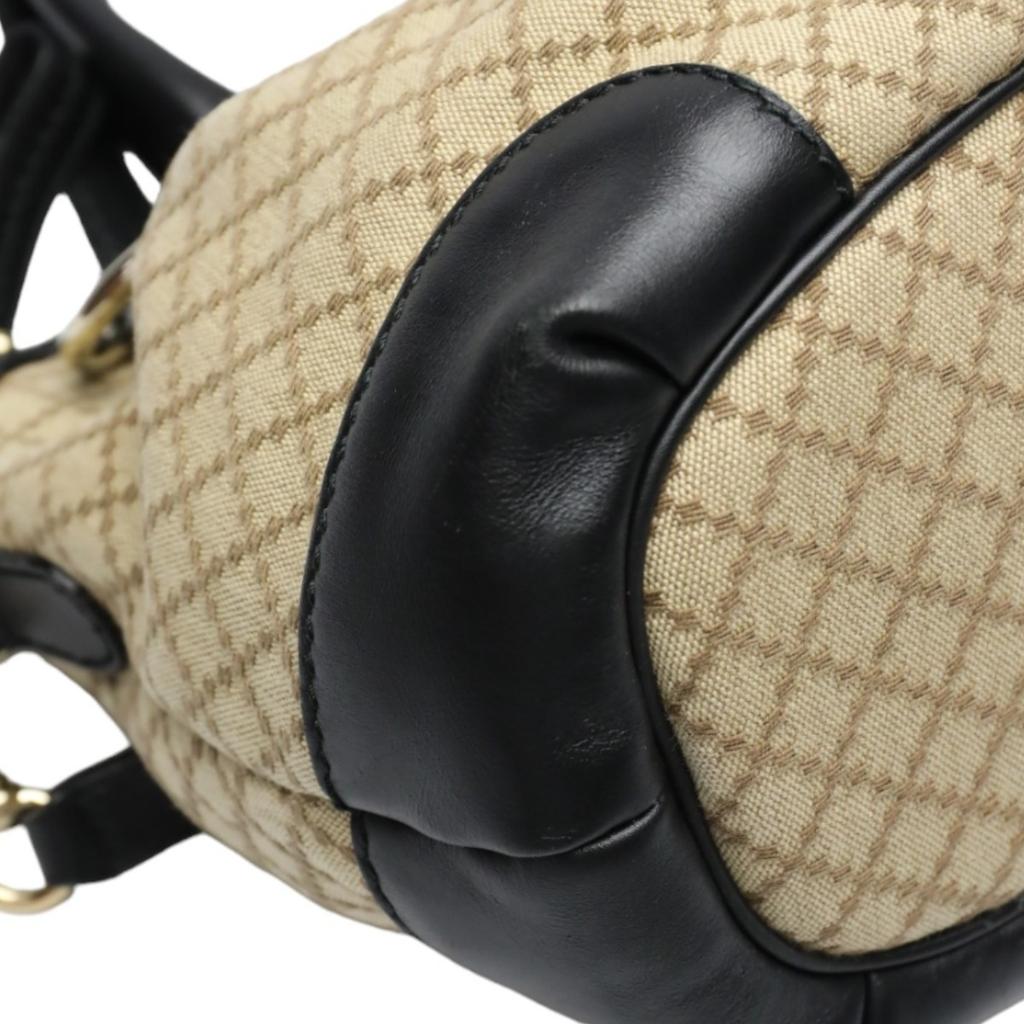 GUCCI Diamante Shoulder Bag canvas Black x beige Women 247902 Used