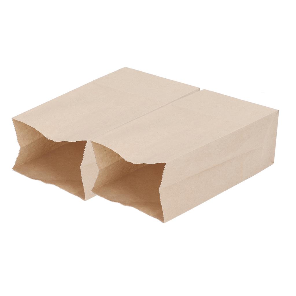 100 Pcs Kraft Paper Bag Food Grade Greaseproof Tear Resistant Disposable Brown Kraft Paper Grocery Bag 180x90x55mm