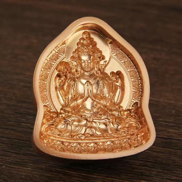 Miniature 3D Buddhist Figures Making Molds, Yellow Tantric Casting Tools, Variety Shapes, DIY Mold Crafts, Buddhism Supplies