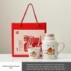 Ru Kiln Ceramic Insulated Teapot Set: Mute Thermos Pot with Teacup and Lid, Large Capacity, Chinese Style Office Cup.