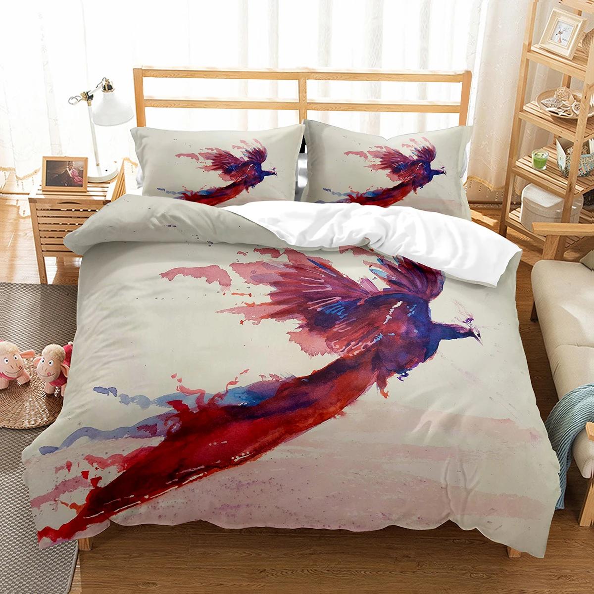 

Phoenix Duvet Cover Set King Queen Size For Kids Boy Girls Bedding Set Yellow Animals Pattern Polyester Quilt Cover With Zipper EU single(135x200cm)