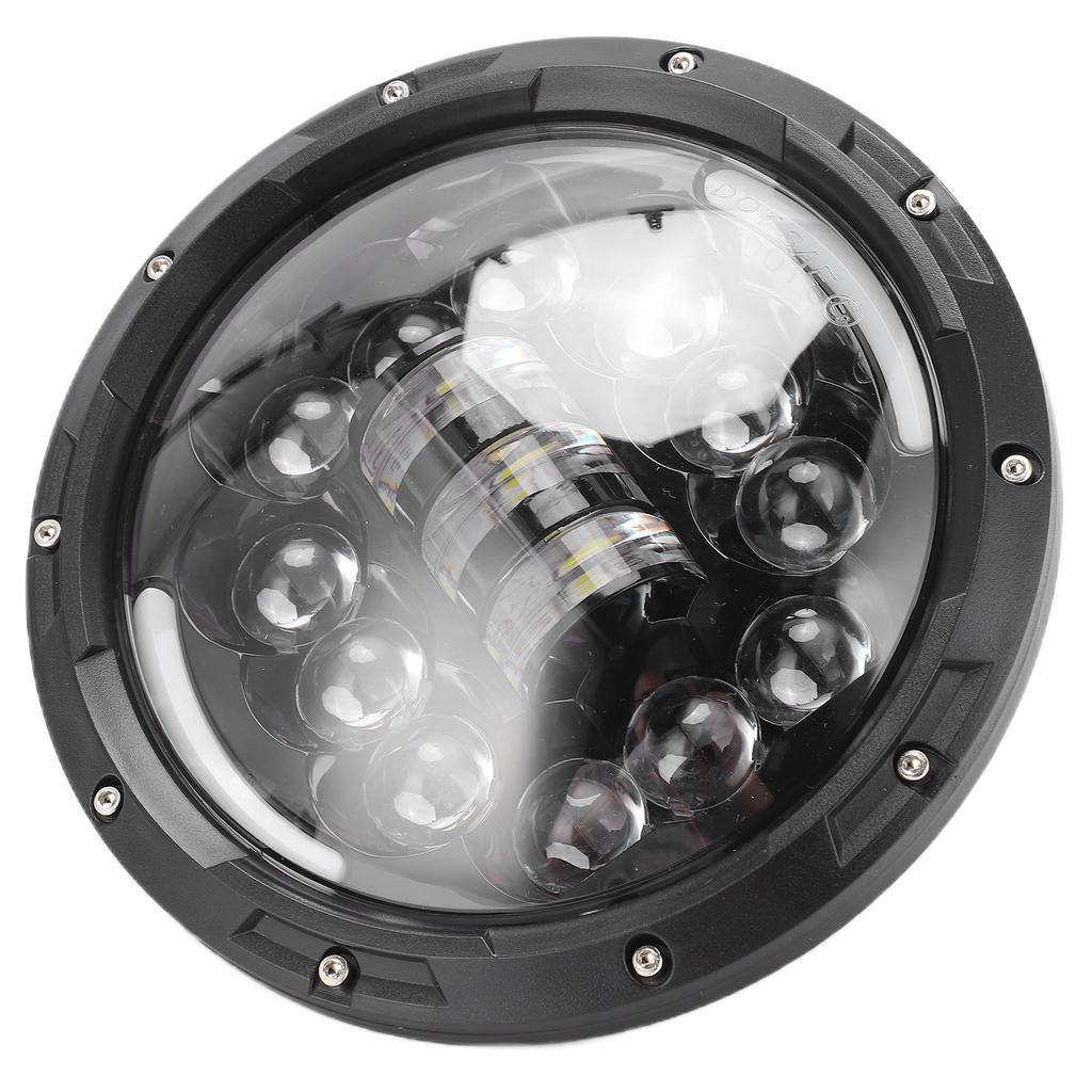 פנס ראש LED 7 אינץ' 75W צבע אור לבן-ענבר עמיד במים IP68 החלפה לוונגלר TJ 1997 2006