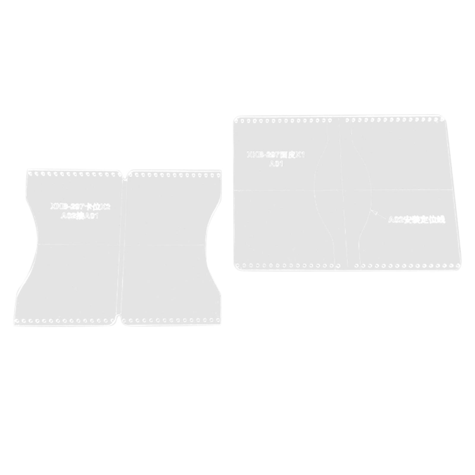 Wallet Pattern Stencil, Leather Making Template Acrylic Clear DIY Leather Crafts for DIY Leather Crafts